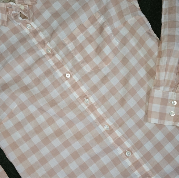 J. Crew | 100% Cotton Gingham Lightweight Button Down Womens Blouse SIZE 0 - Picture 3 of 15